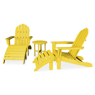 POLYWOOD Classic Oversized Adirondack 5-Piece Casual Set