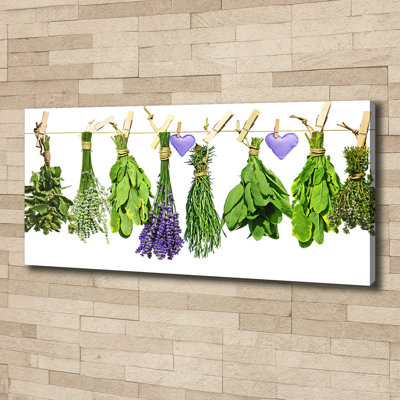 Herbs On Canvas A String - No Frame Print on Canvas
