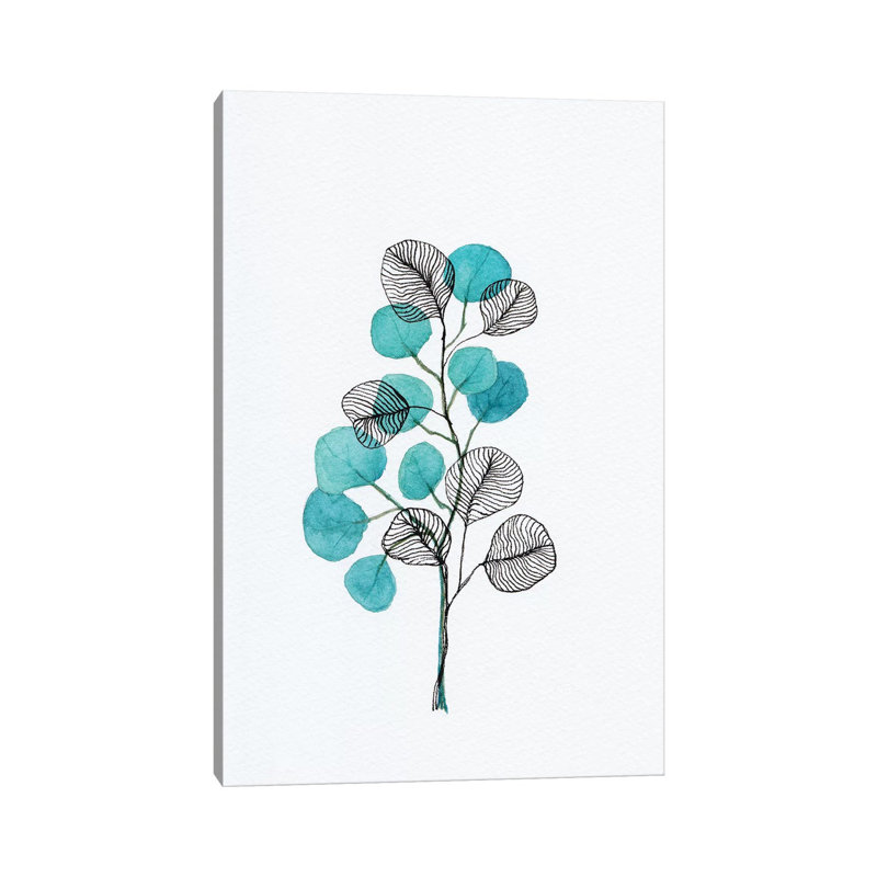 Leaves 1 Piece Painting on Canvas, 66.04cm H x 45.72cm W x 1.91cm D, Wrapped Canvas