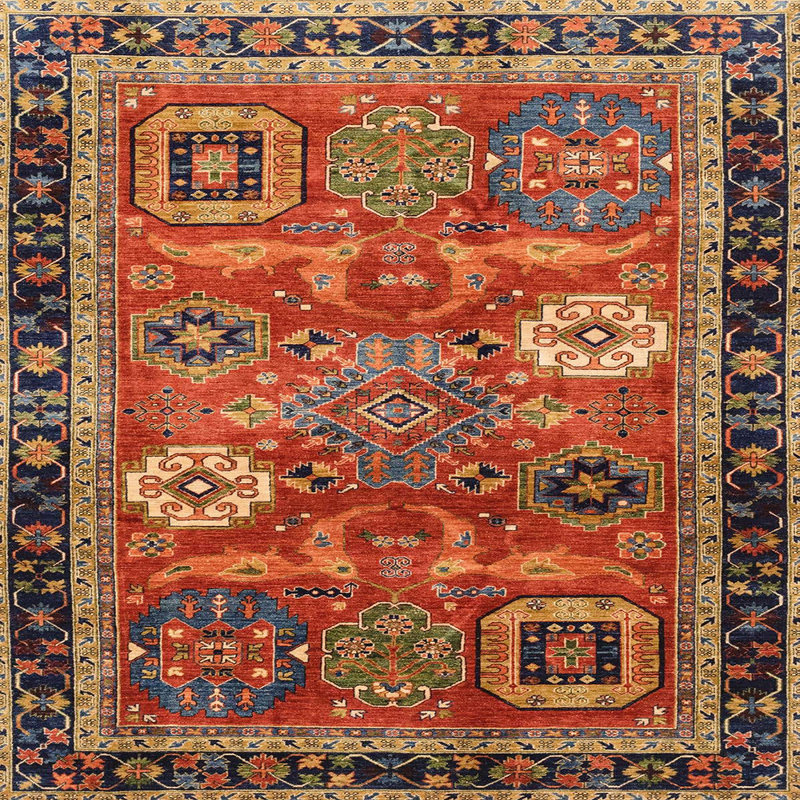 Abstract Indoor Rug, Square 3'