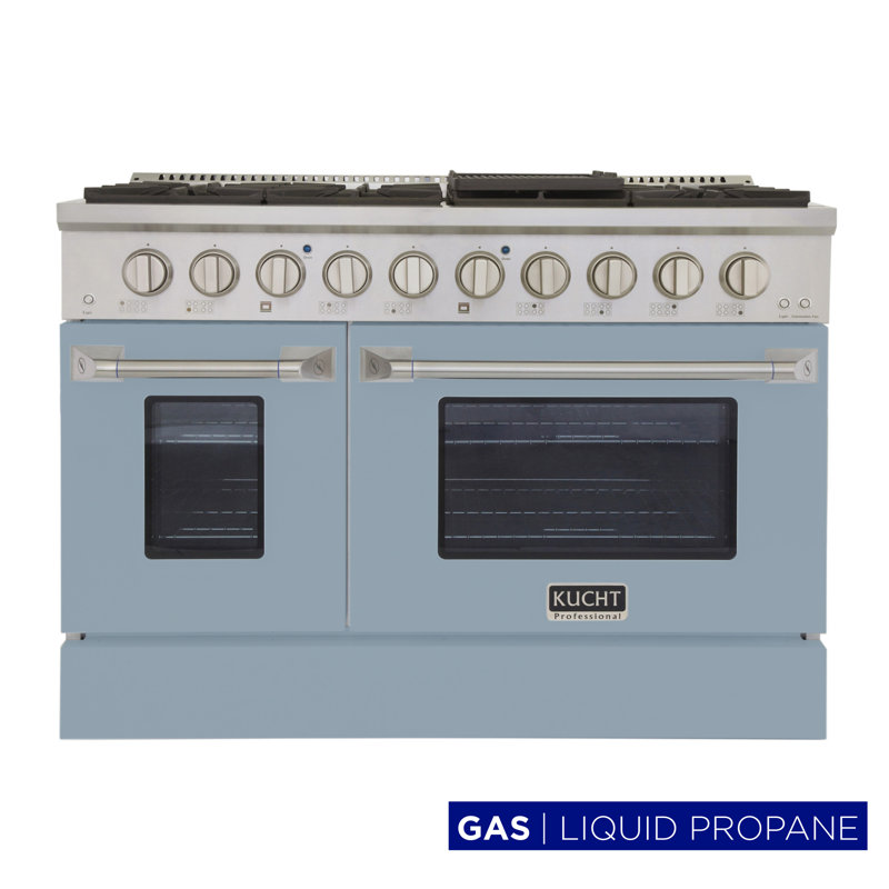48" 6.7 Cu. ft Freestanding Gas, Liquid Propane, Light Blue
