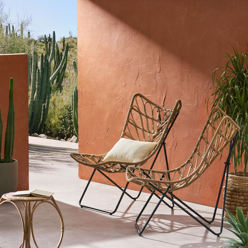 Chaise d'extérieur en osier Papasan