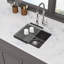 Évier de bar encastré en composite de quartz durable avec conception antibruit pour cuisines modernes, 53 x 46 x 24,5 cm