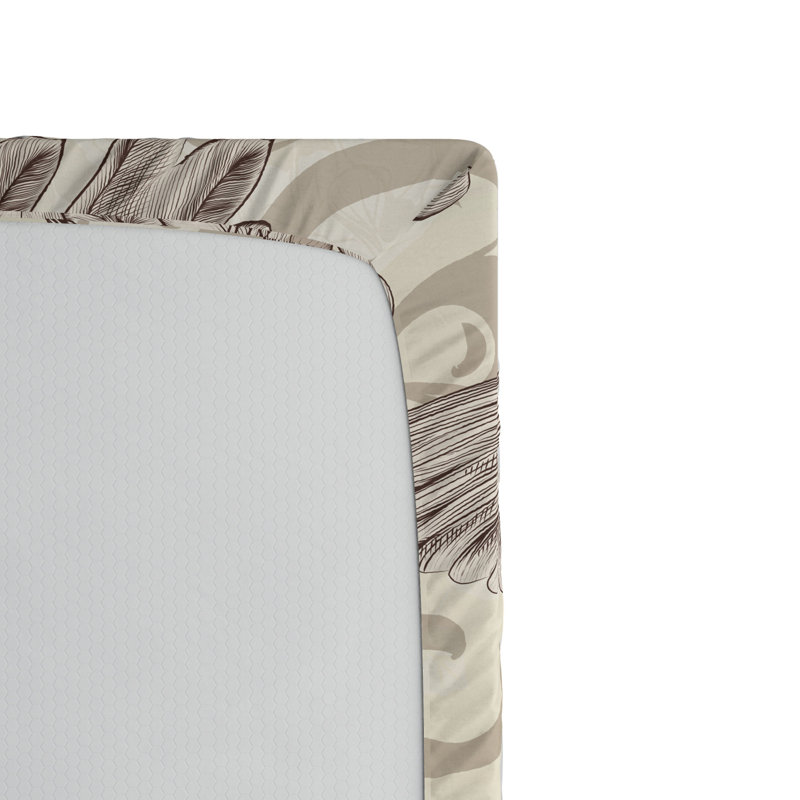 Hummingbirds Microfiber Floral Fitted Sheet, Queen Fitted Sheet