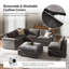 Canapé modulaire en L surdimensionné avec housse de coussin amovible Cioffi-869639207-869639205-869639204