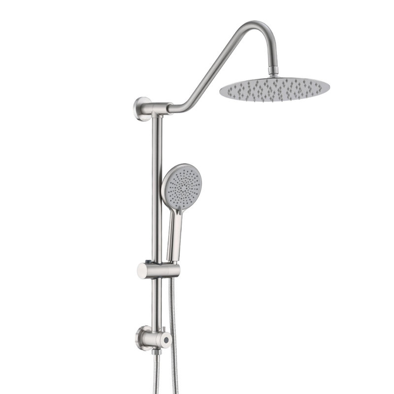 Shower Head With Handheld Shower System With 10" Rain Shower Head, Brushed Nickel