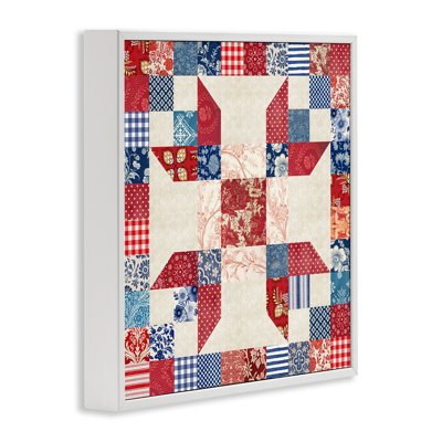 Motif de courtepointe rouge traditionnel, art giclée par Susan Arnot