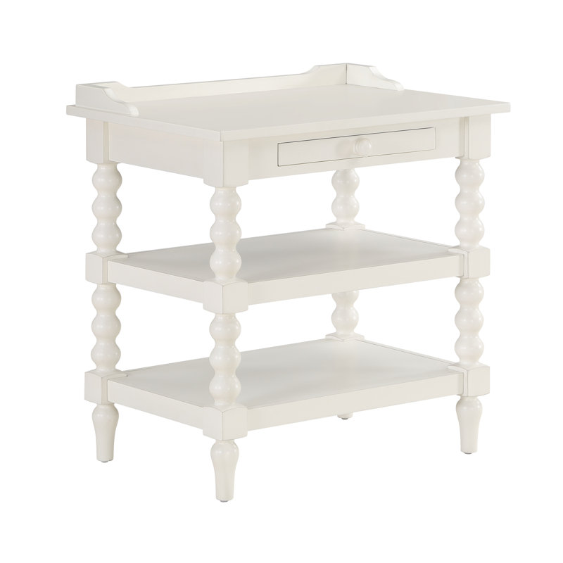 Table de chevet Rani, Blanc antique