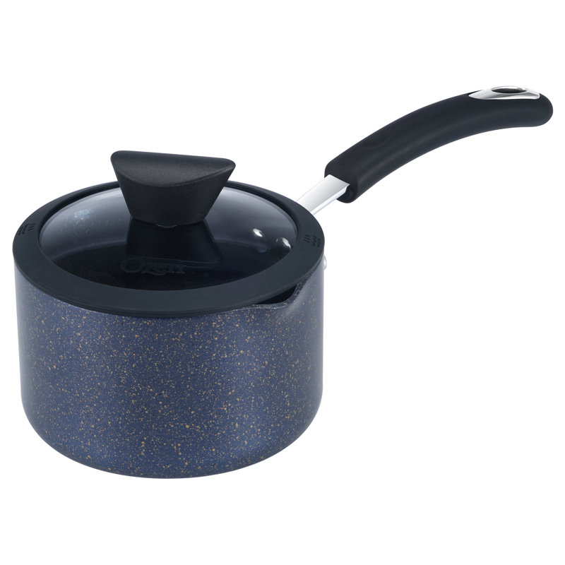 Casserole antiadhésive de 5,3 pte avec couvercle Ozeri Stone Earth All-In-One APEO & PFOA, 1,5 L (1,6 pte), Bleu