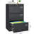 Metal 3 Drawer Office Filing Cabinet With Lock, Generous Capacity, Slide, -Protecting, Black Finish Drawers, Locking, Organization, - Design-958816246
