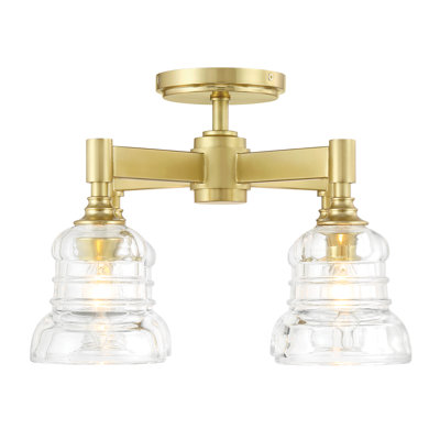 Kiaan 4 Light Aged Brass Semi Flush Mount