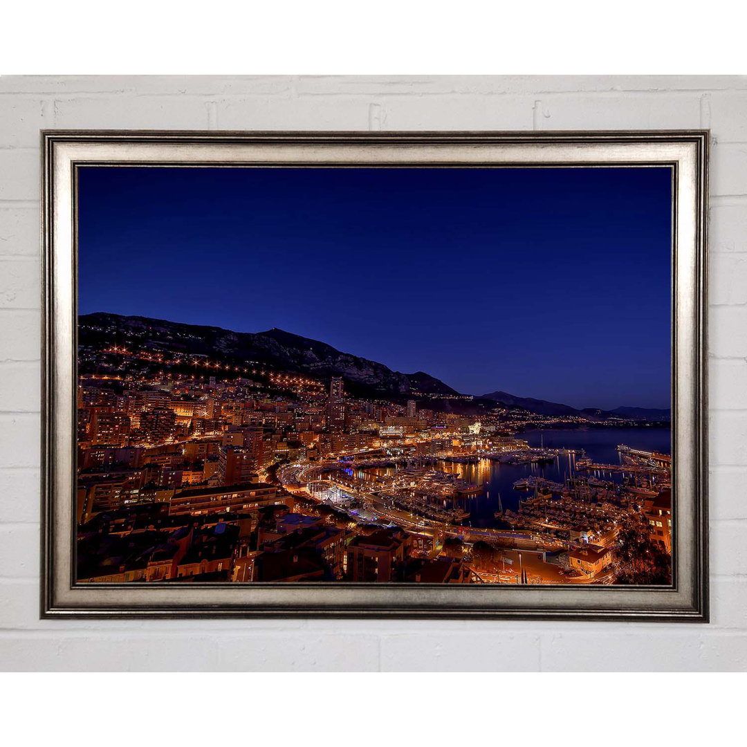 Monte Carlo Night Lights - Einzelne Bilderrahmen Kunstdrucke