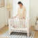 EvoNest 6-in-1 Portable Convertible Cradle to Mini Crib With Removable Wheels and Mattress