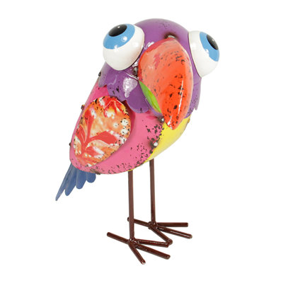 9" Bright Multi-Colored Distressed Finish Toucan Bird Outdoor Patio Garden Figure