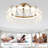 Thonda 19.7'' Modern Feather Shaped Crystal Ceiling Fan with Lights ,Flush Mount Smart Celling Fan