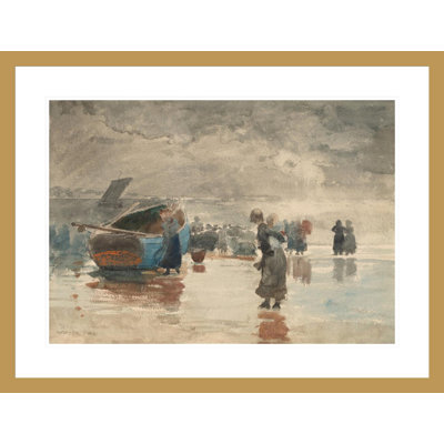 On the Sands by Winslow Homer -Framed Giclee Print