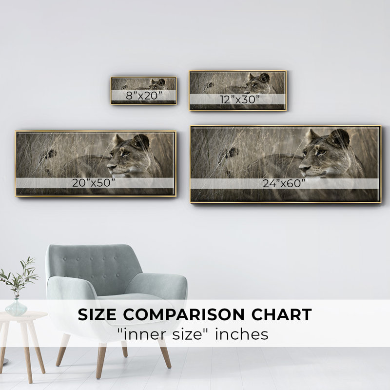 Tall Grass Alpha- Framed Canvas, 24" H x 60" W