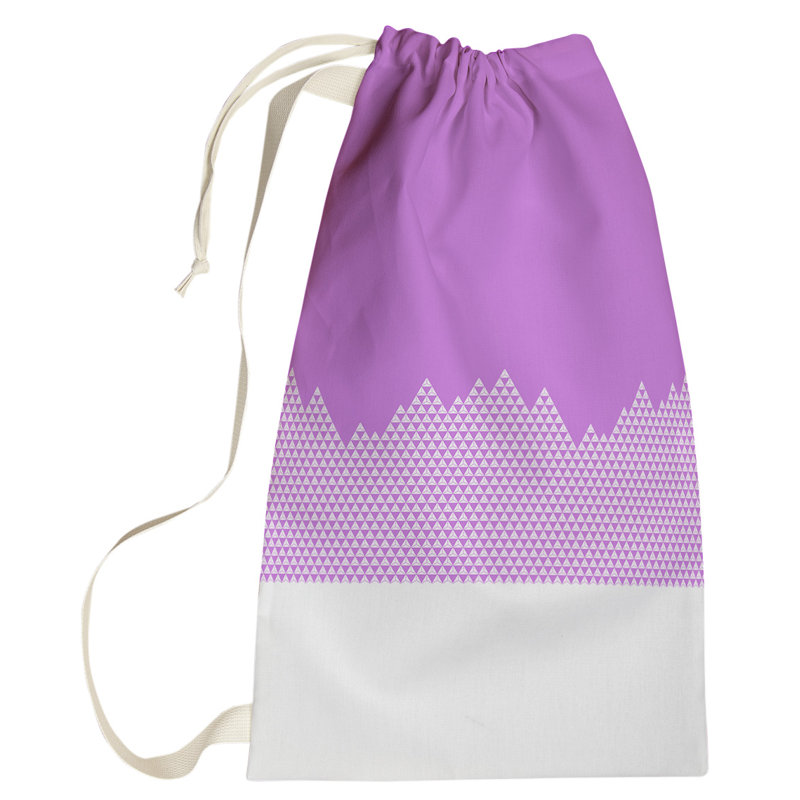 Leffel Fabric Laundry Bag with Handles, Small ( 64" H x 20" W x 1.5" D), Violet