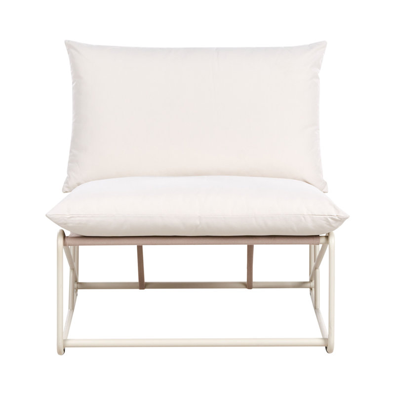 Bessi Outdoor Lounge Chair, Beige/Beige