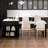 Kitchen Island With Expandable Table For 2-6, Black Cabinet, Double Storage, 2 Open Shelves, Port, Soft Close Hinges Modern Extendable Dining, Ample Side Ac Outlets, Faux Marble Countertop, Locking-2078774453