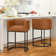 27" H Counter Height Bar Stools Set Of 2, Modern Barrel Counter Stools With Backrest And Arms, Metal Frames, Linen Fabric Upholstered Accent Barstools For Kitchen Island