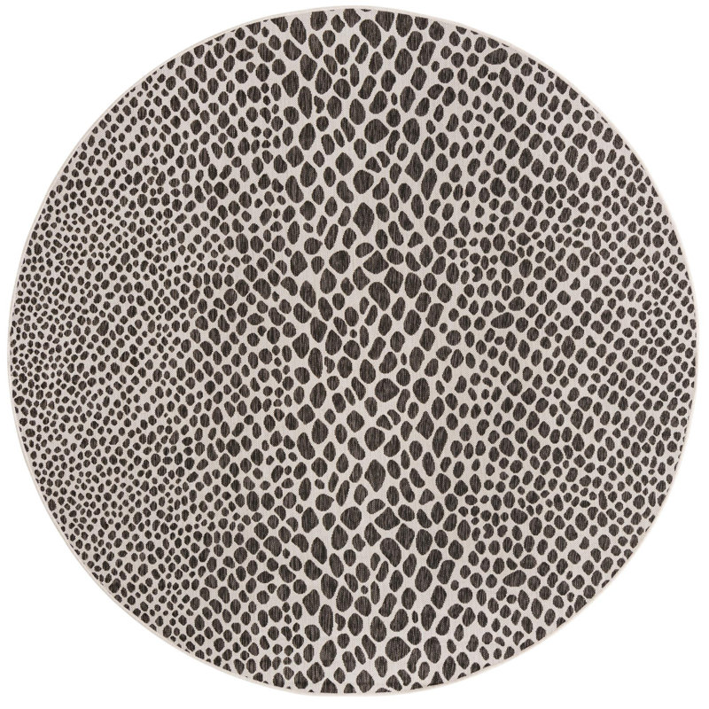 Outdoor Destiny Rug Char Color, Round 7'10"