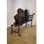 Three Emotional Monkeys on Bench Bronze Statue  57" x 20" x 43"H.