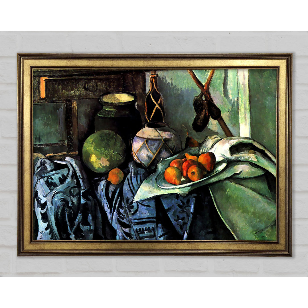 Cezanne Stillleben mit Aubergine - Einzelner Bilderrahmen Kunstdrucke