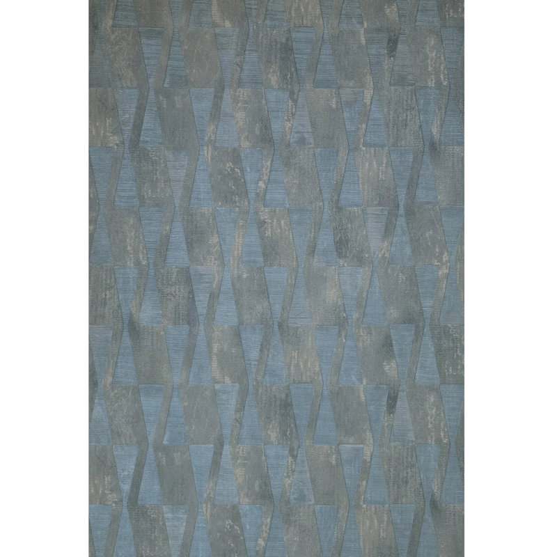 Papier peint géométrique texturé géométrique bleu sarcelle foncé