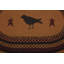 Tapis ovale tressé géométrique brun clair / corbeau noir / bourgogne Heritage Farms