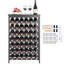 42 Bottle 7-Tier Modular Wine Rack Bamboo Wood Display Shelf with TableTop