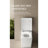 Square Built-In Tank Smart Toilet For Bathrooms - Remote Command, Auto Flush System, Heated Seat Function, Led Panel, User Personalized Options, White Finish Modern With Embedded Operated, Flush,-126207255