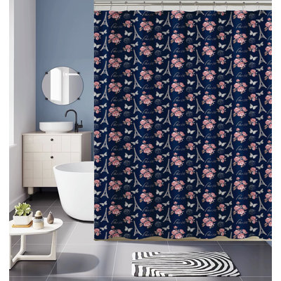 14 Pc Set Shower Curtain Hotel Collection