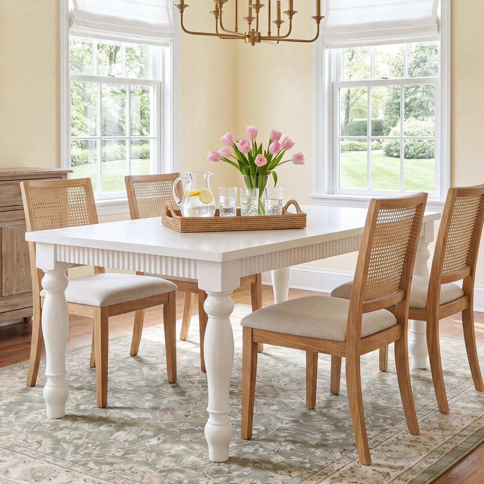 Pearce 72" Extendable Dining Table, White
