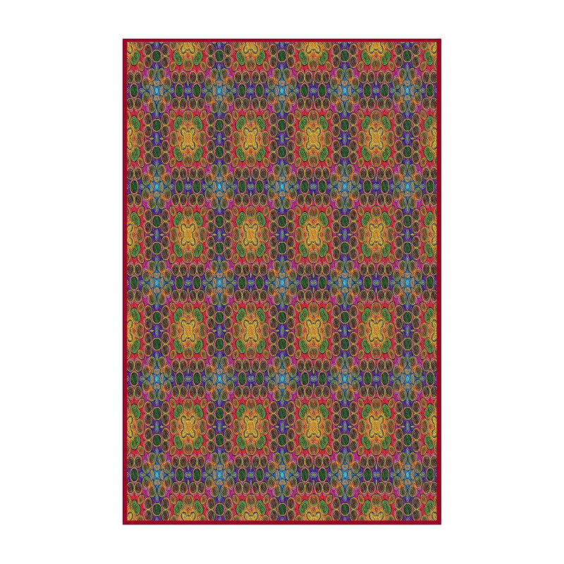 Jaune Tapis décoratif, Rectangle 5 pi x 7 pi