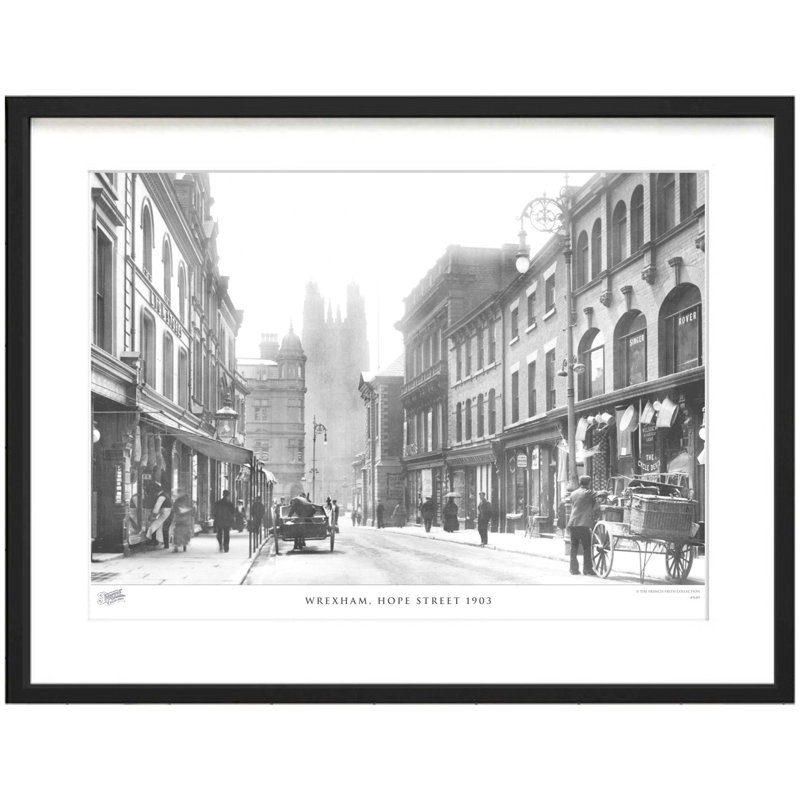 Wrexham, Hope Street 1903 by Francis Frith - Single Picture Frame Print, 40cm H x 50cm W x 2.3cm D
