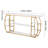 3 Tiers Marble Console Table Modern Golden Geometric Large Console Table (Not Including Chair)