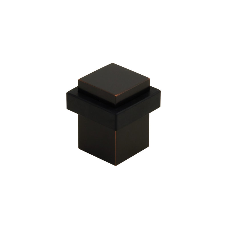 Butoir de porte carré Emtek, Oil Rubbed bronze, H 2,125 po x l 2,5 po x P 2,5 po
