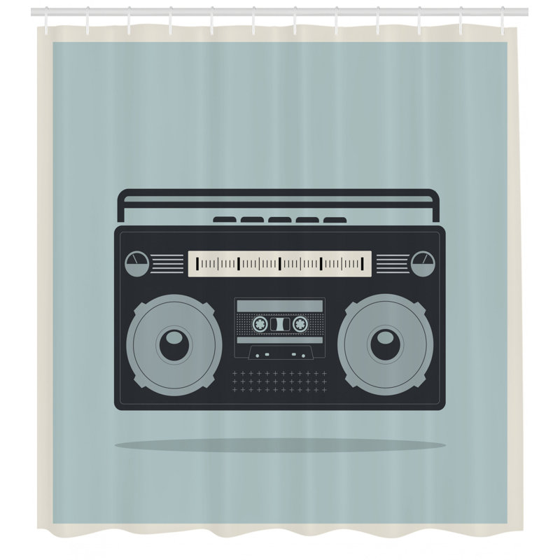 Ensemble de rideau de douche avec crochets hip hop, H 70 po x l 69 po
