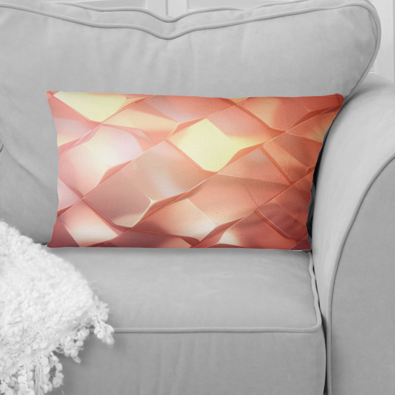 Coussin décoratif à motif géométrique abstrait Diamond Morning