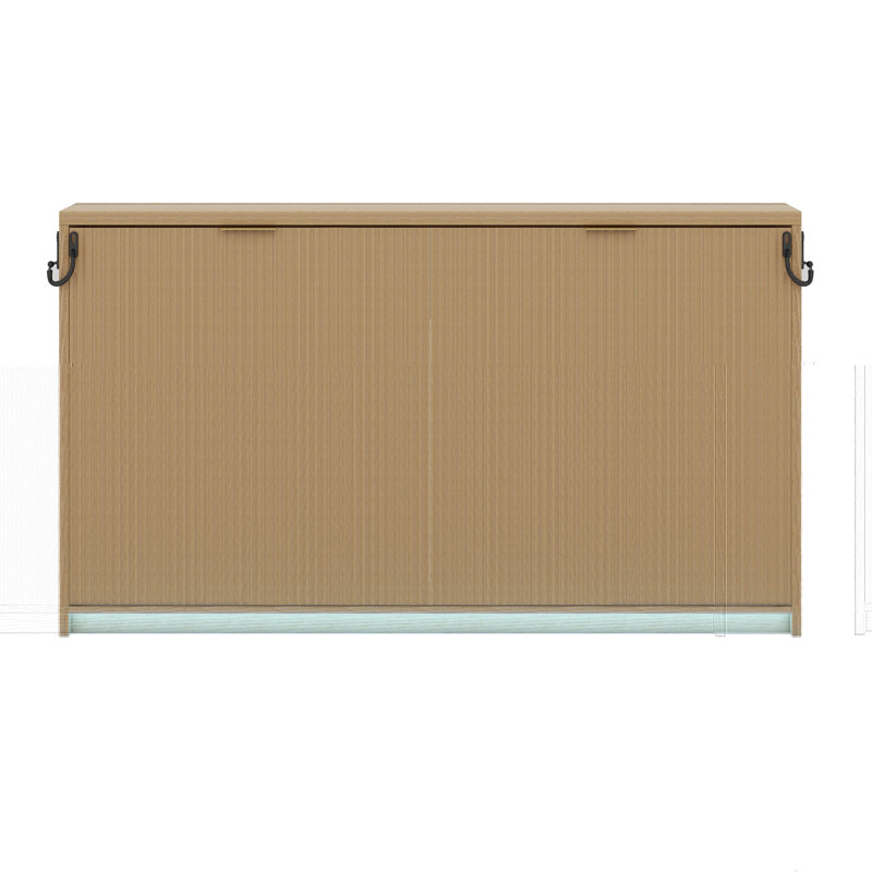 Lit escamotable simple en bois avec lumière DEL