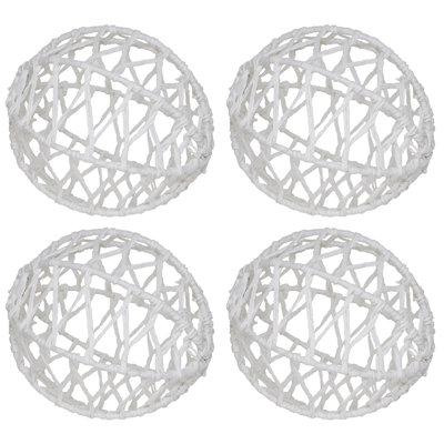 Tangled Charm Raffia Orb (Set of 4)