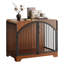 Meuble de 40 po en forme de cage en bois pour chien, table de bout pour chenil robuste pour petits et grands chiens, facile à assembler, noir-1380800382-1380800380