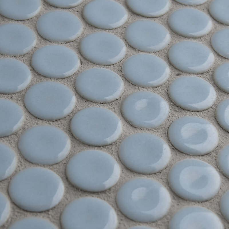 Hudson Penny Round .80" x .80" Porcelain Penny Round Mosaic Wall & Floor Tile, Cashmere Blue