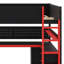 Lit mezzanine en bois multifonctionnel avec configuration de jeu, marches de rangement, bureau et panneau perforé d'organisation-109780190