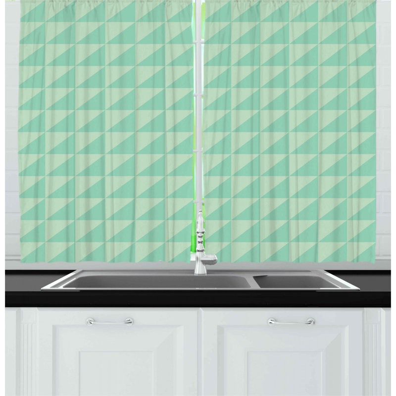 Geometric Pointed Kitchen Curtain