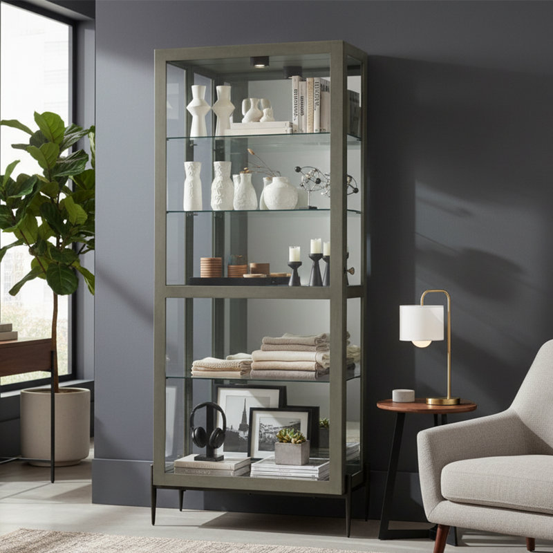 Ansel II 35.75'' Wide Curio Cabinet
