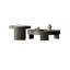 Ensemble de tables basses rondes en bois de style moderne