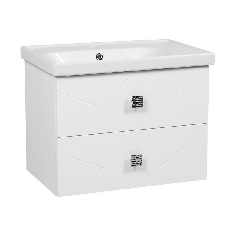 Picasso-W_Meuble-lavabo mural moderne avec lavabo - MDF non toxique et ignifuge 28 po - Collection simple 24 po _S24_