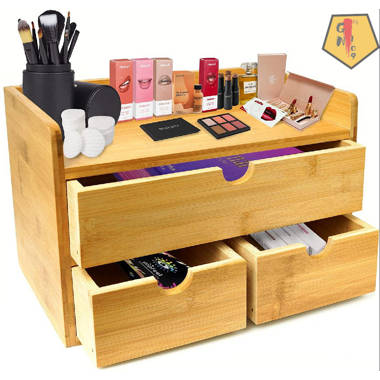 Eternal Night Wood Desk Organizer with Drawers